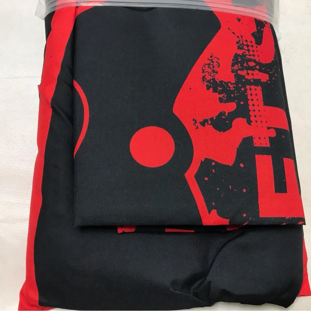 Red Black Twin Duvet Cover With Pillow Case New